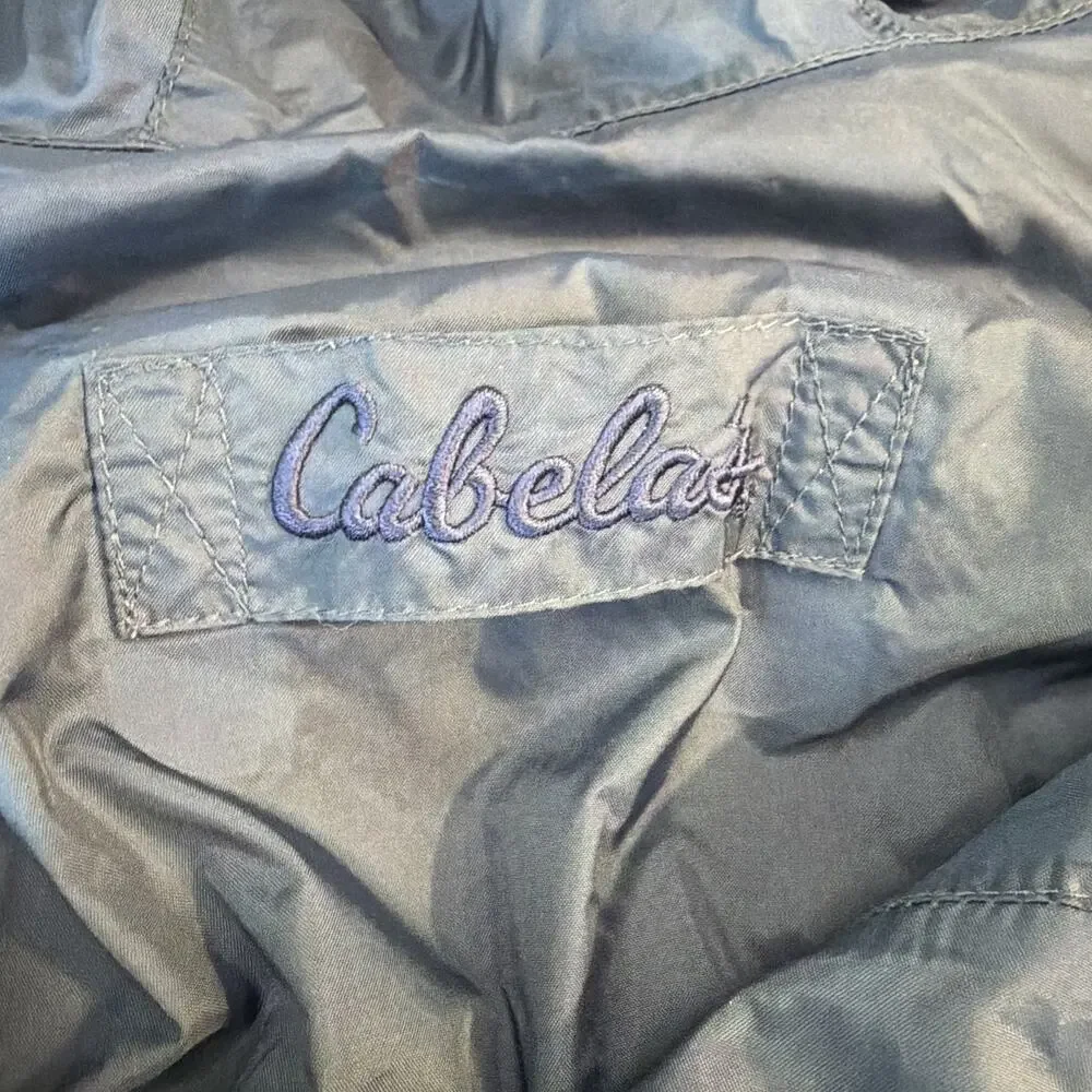 Cabela's Outdoor Gear Windbreaker Packable Jacket Men's Size L Tall Blue